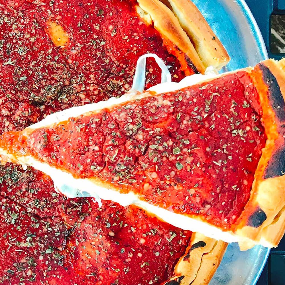 deep dish pizza - mobile version