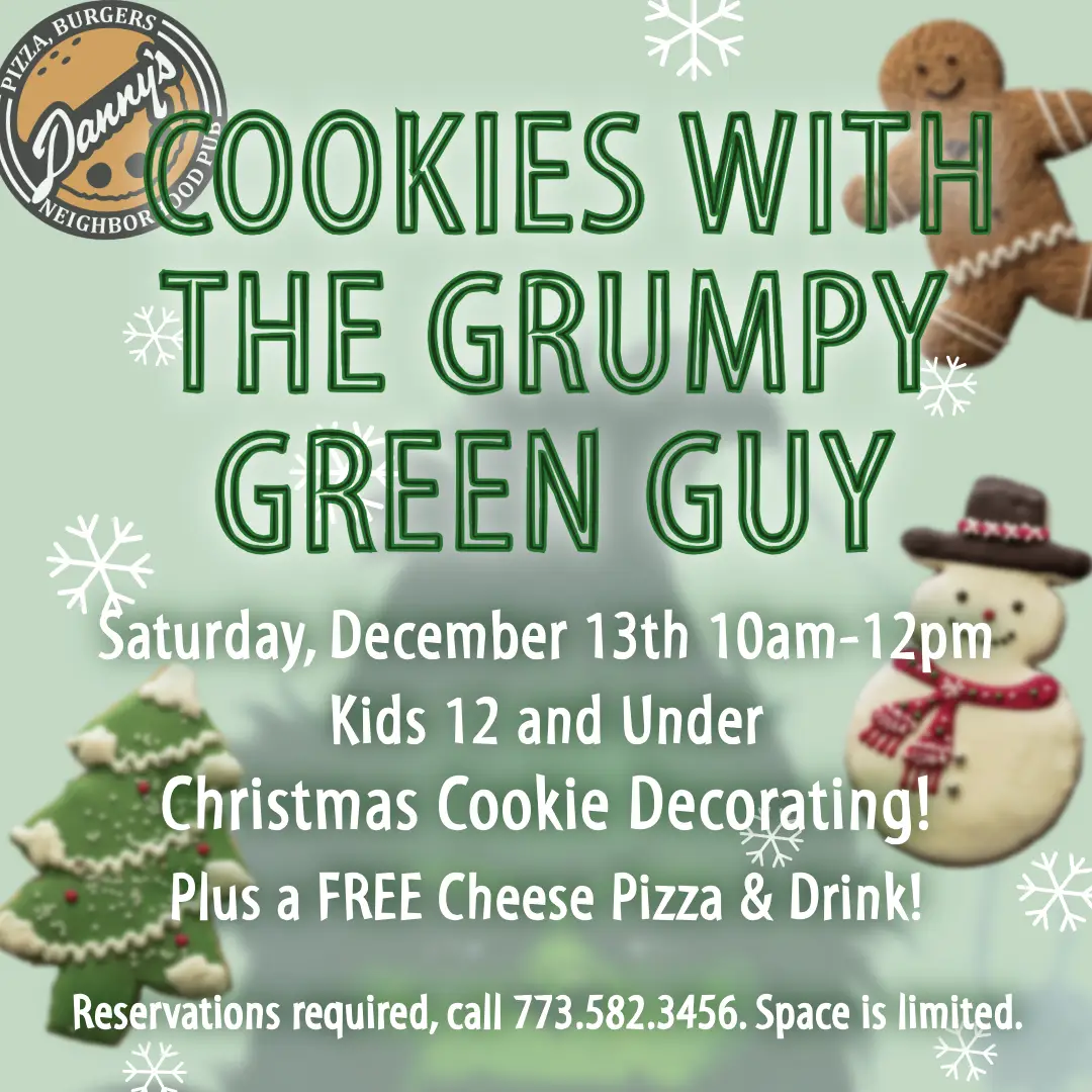 Cookies with the Grumpy Green Guy, December 13th
